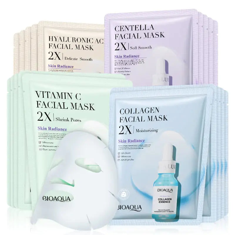 20-pack face masks featuring collagen, vitamin-C, hyaluronic acid, Centella Collagen Face sheet Mask 