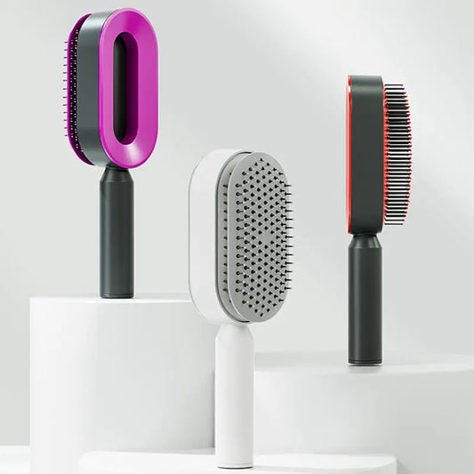 Self-Cleaning Anti-Static Hair Brush for tangles