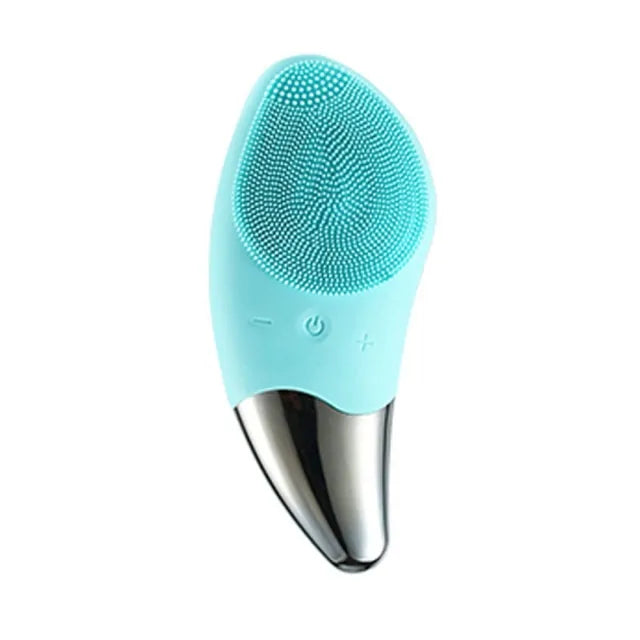 Mini Electric Facial Cleansing Brush in Green colors