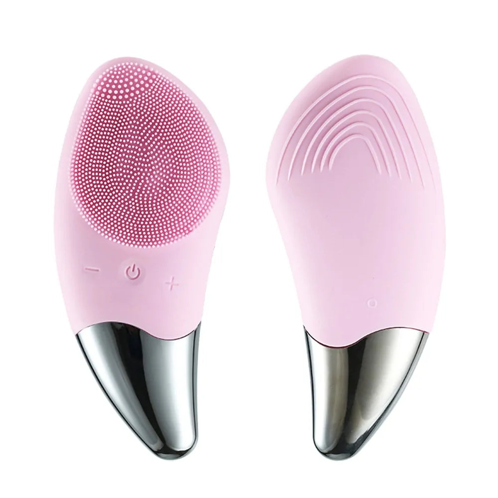 Mini Electric Facial Cleansing Brush in Pink colors