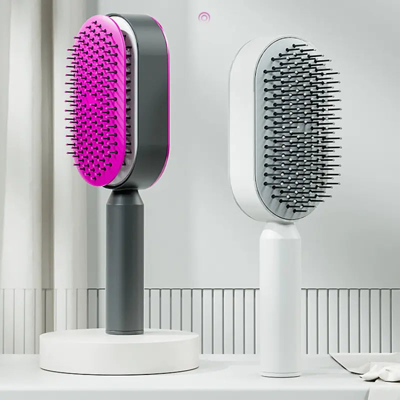 Self-Cleaning Anti-Static Hair Brush for tangles