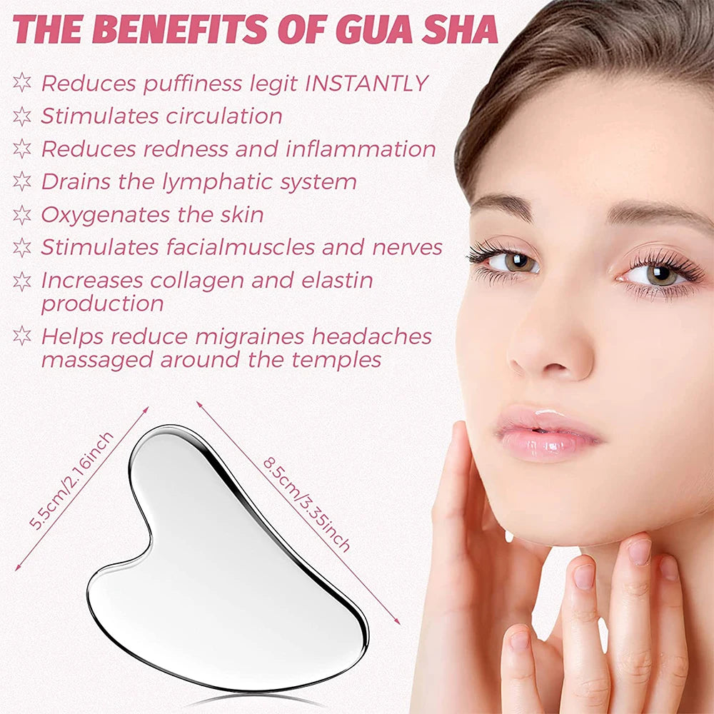 Stainless Steel Gua Sha for facial sculpting