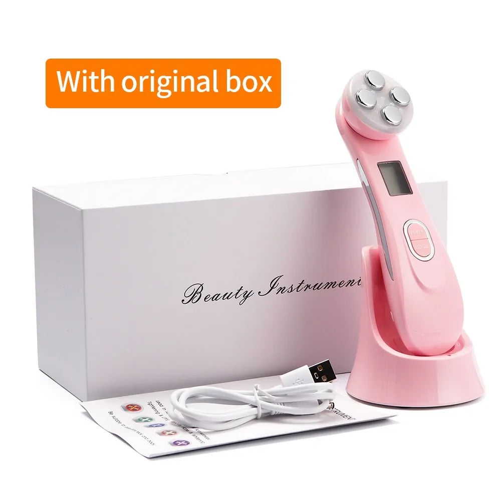 LED Skin Rejuvenation Wand with light therapy - Pink