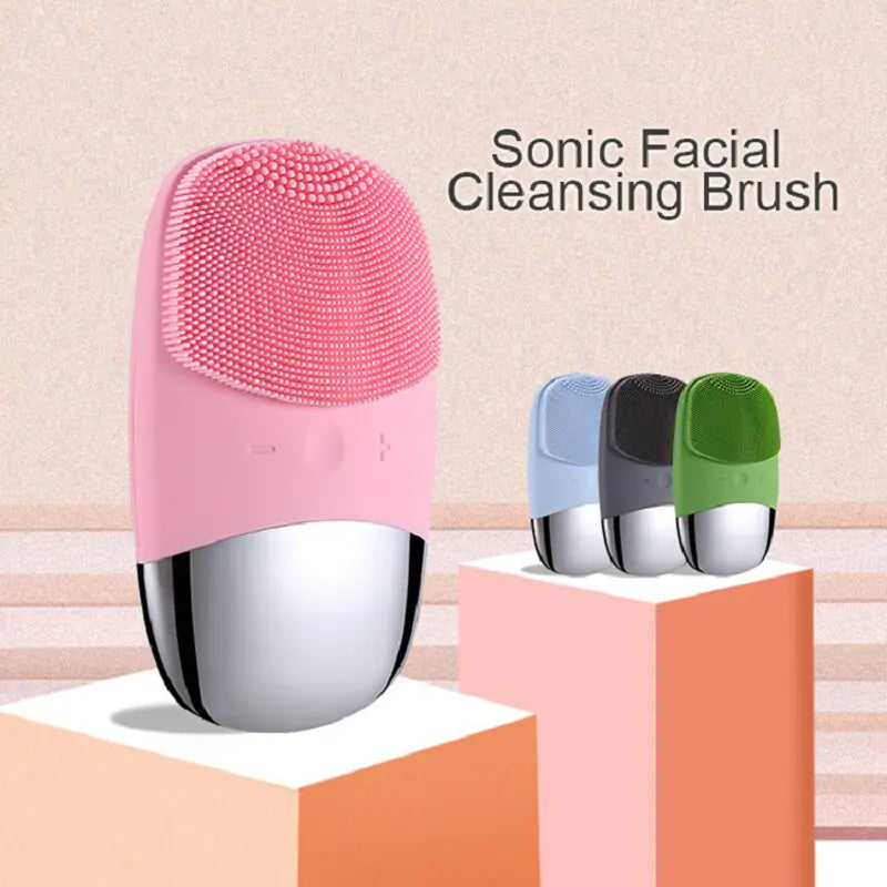 Sonic Facial Cleansing Brush for glowing skin