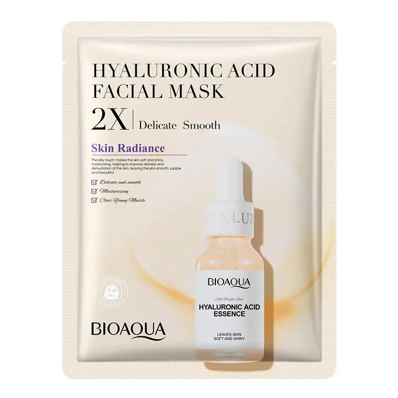 Hyaluronic acid facial mask for intense hydration and moisture