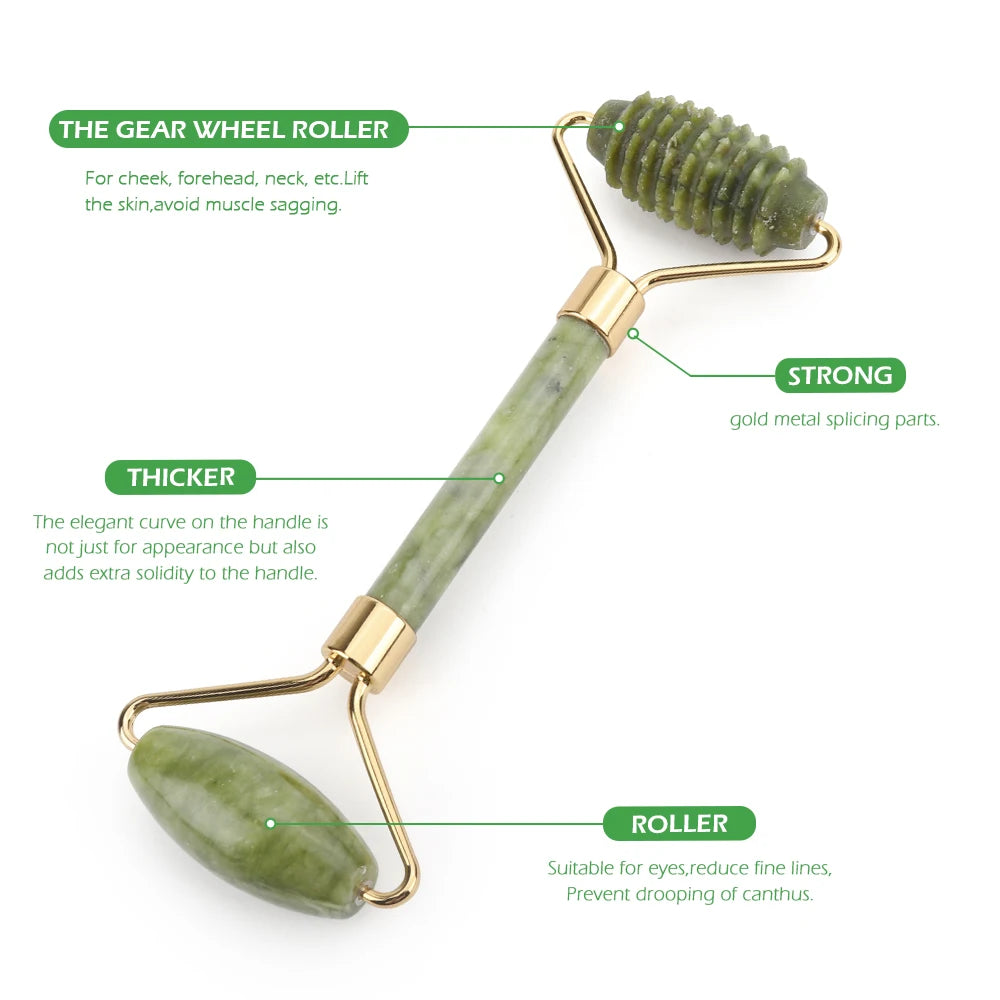 Jade Gua Sha Massager and Facial Roller