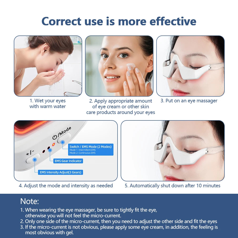 Red Light Therapy Eye Massager for anti-aging care