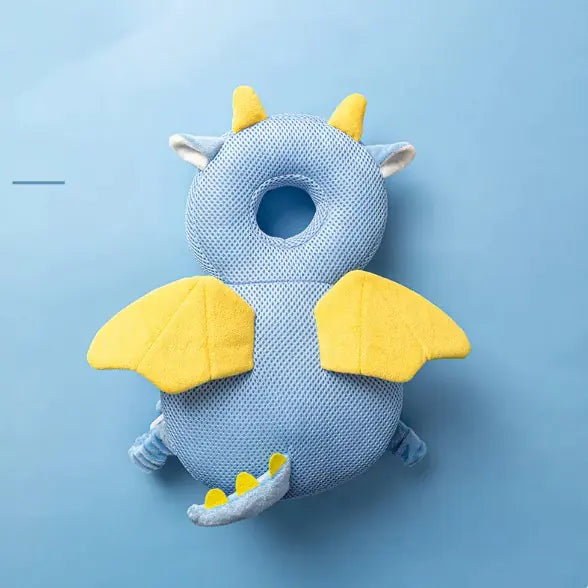 Toddler safety cushion backpack with a playful little flying dragon design