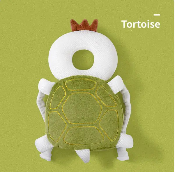 Toddler safety cushion backpack with a charming tortoise design 