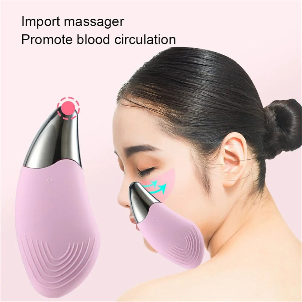 Mini Electric Facial Cleansing Brush in Pink colors